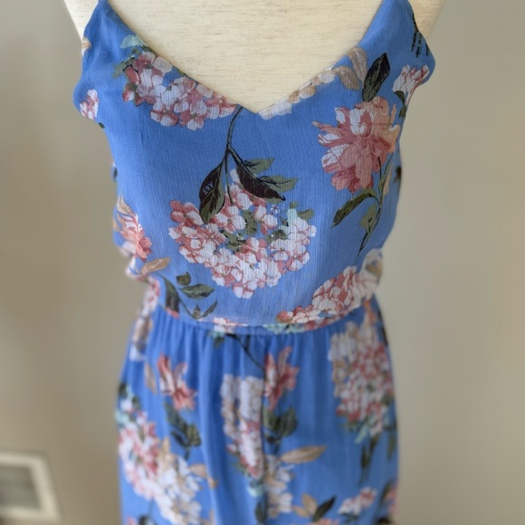 Abercrombie & Fitch Spaghetti Strap hydrangea Maxi Dress - Picture 4 of 9
